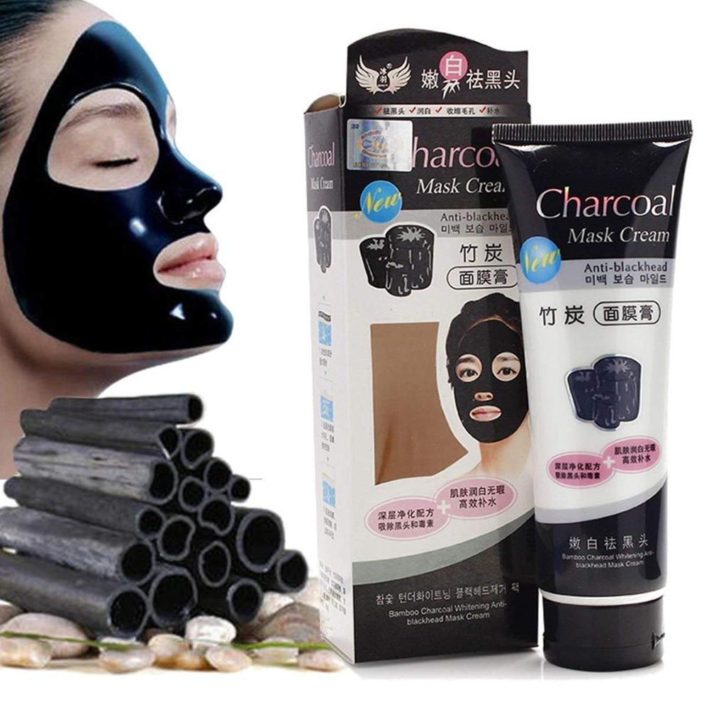 Charcoal Blackhead Mask Cream - 100 Grams, Multi-colored Plastic Container | Deep Cleansing, Exfoliating, Pore-opening Formula For All Skin Types