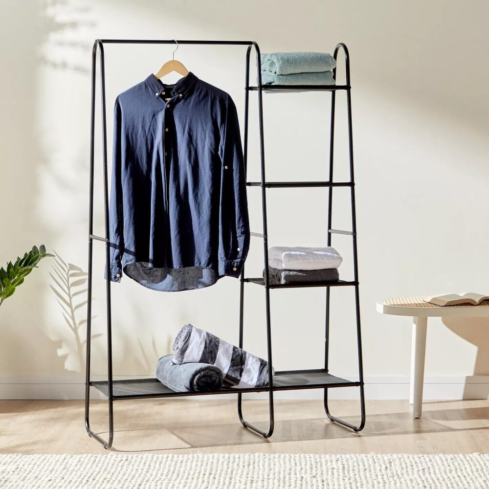 Multi-Purpose Portable Metal Garment Rack Clothes Hanging Storage Holder