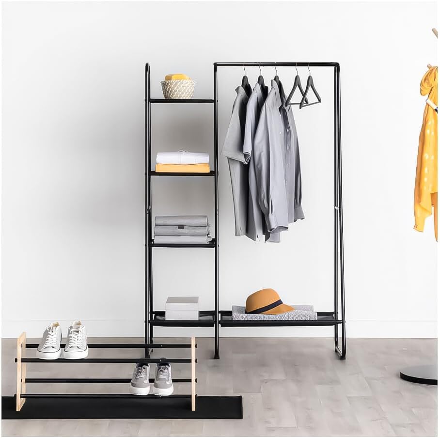 Multi-Purpose Portable Metal Garment Rack Clothes Hanging Storage Holder
