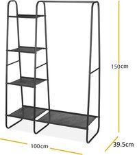Multi-Purpose Portable Metal Garment Rack Clothes Hanging Storage Holder
