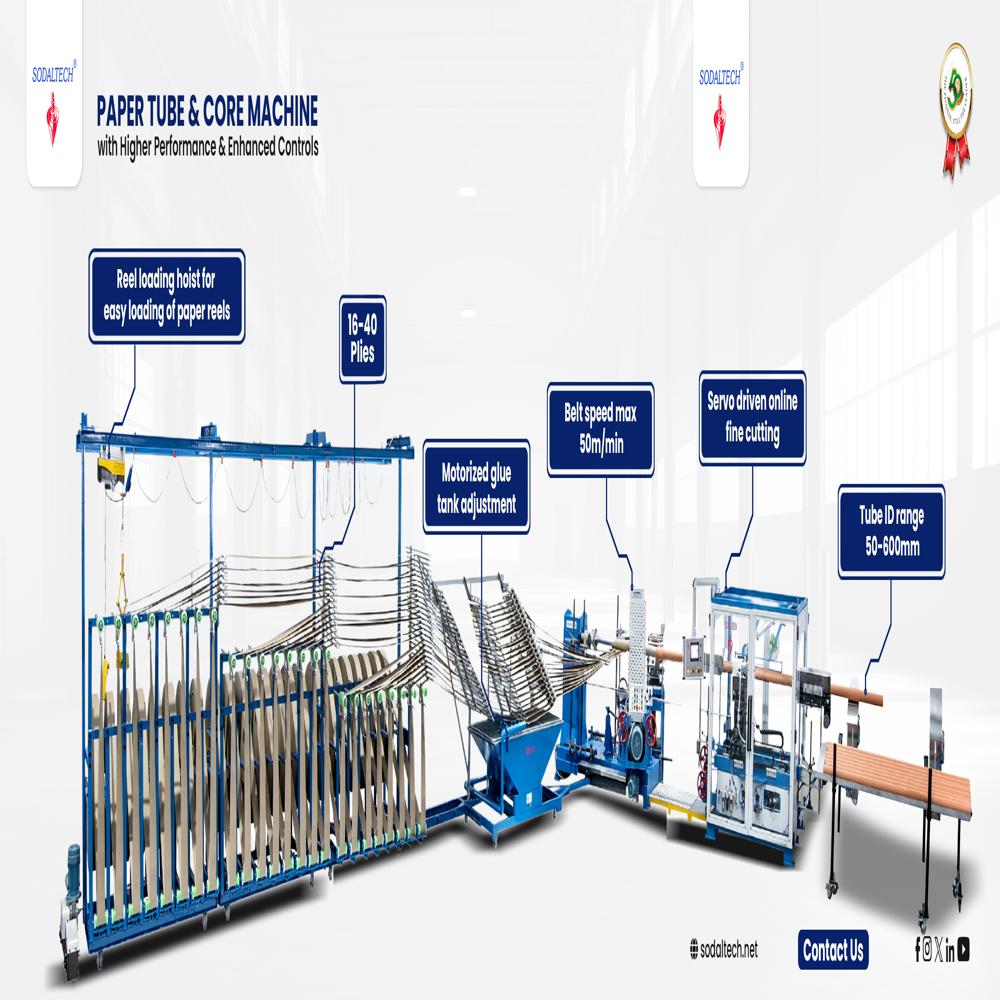 Paper Tube Making Machine - Color: Blue