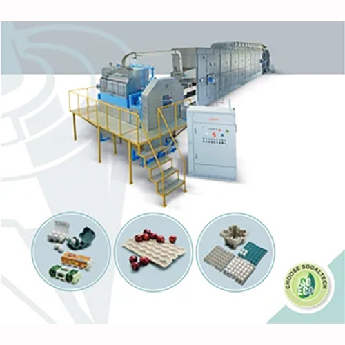 Paper Pulp Tray Making Machine - Color: Blue