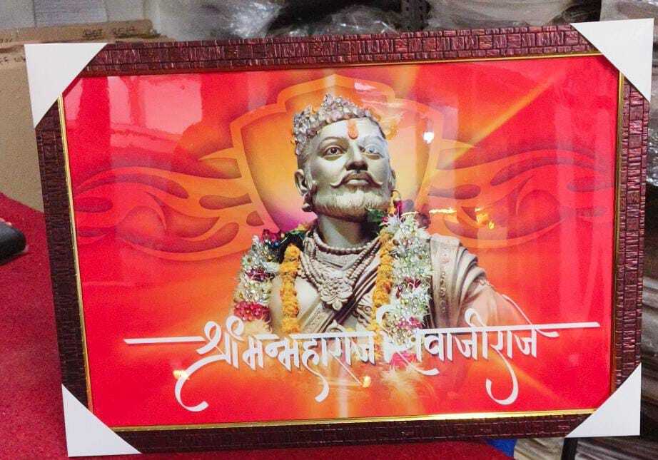Shivaji Maharaj Crystal MDF Frames and prints
