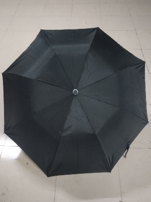 24 Inch To Fold Umbrella Black Silver - Material: Polyester