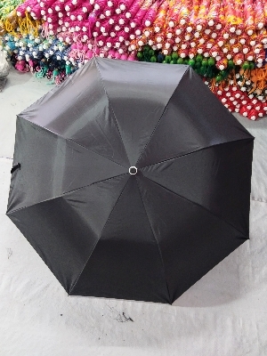 24 inch to fold umbrella black silver