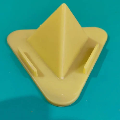 Plastic Triangle Mobile Stand - Color: Yellow