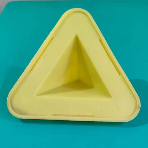 Plastic Triangle Mobile Stand - Color: Yellow