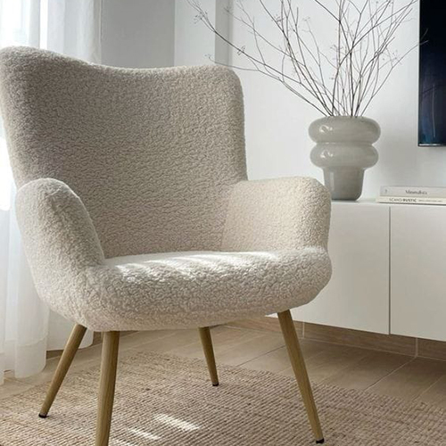 White Fuzzy Chair