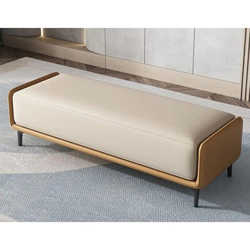 Faux Leather Upholstered Bench Ottoman Sofa - Color: Different Available