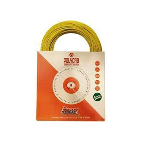 90M Polycab Electrical Wire - Color: Yellow