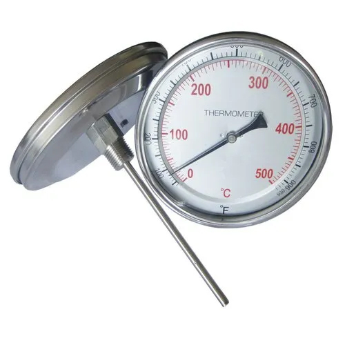 Silver Bimetallic Temperature Gauge