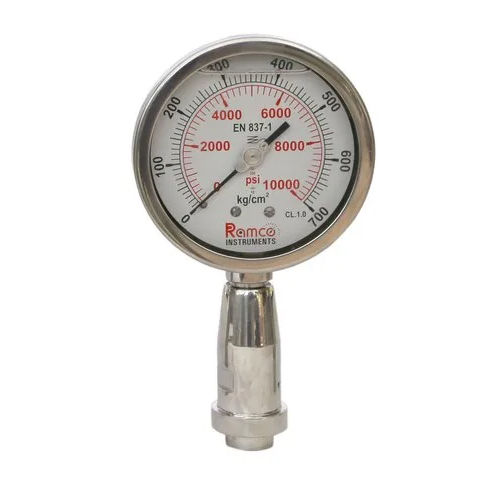 Homogenizer Pressure Gauge Diaphragm Type - Color: Silver