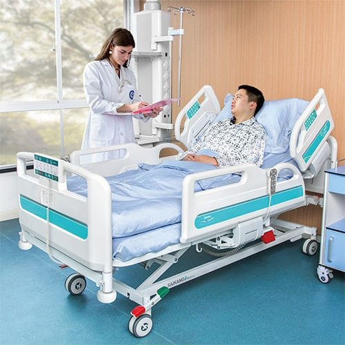 5 Function Electric Bed - Color: White