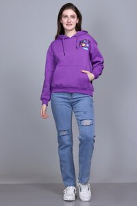 Ladies Printed Hooded Sweatshirt