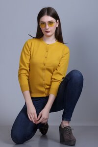 ROUND NECK SHORT CARDIGAN