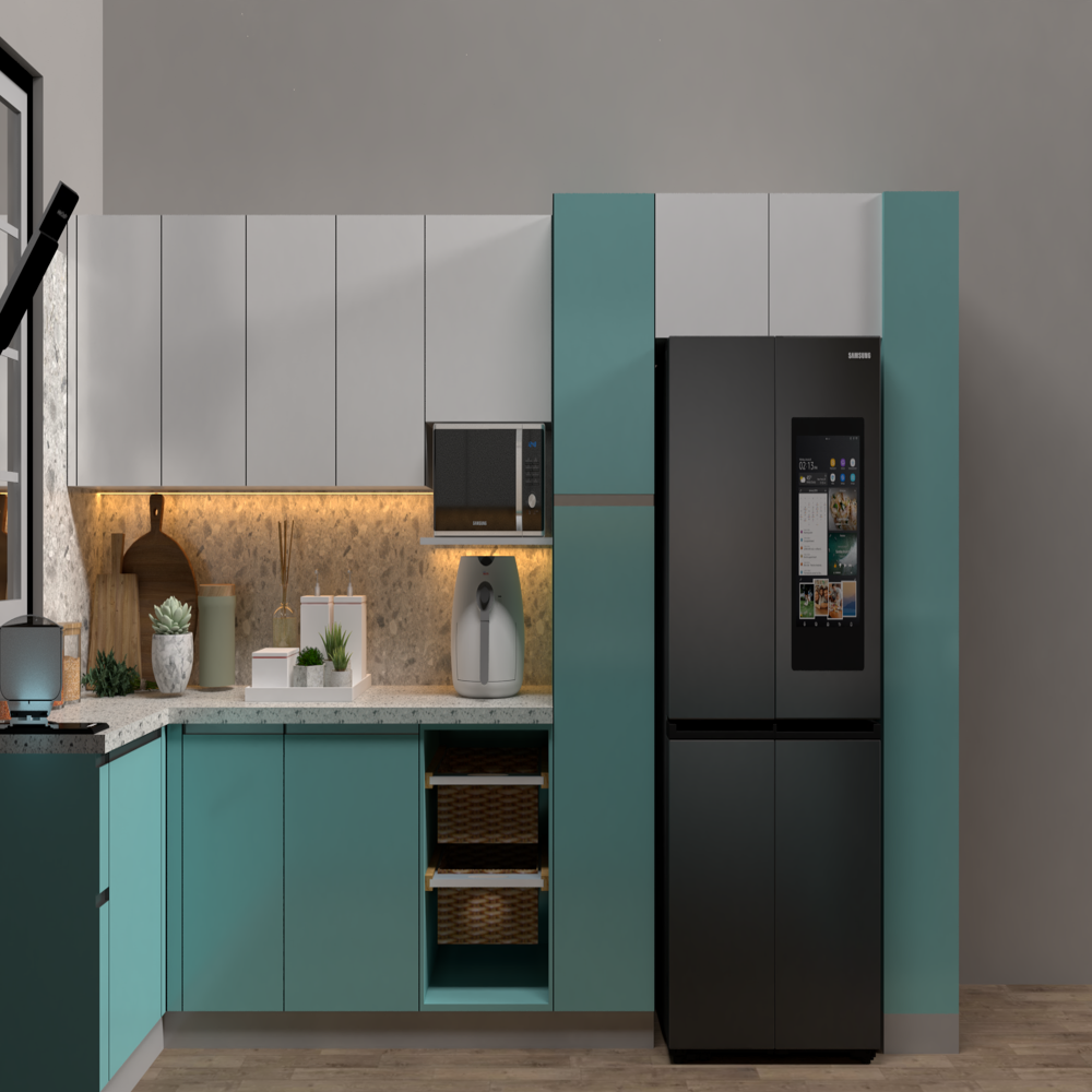Luxury Stainless Steel Kitchen Cabinet - Color: Multicolor