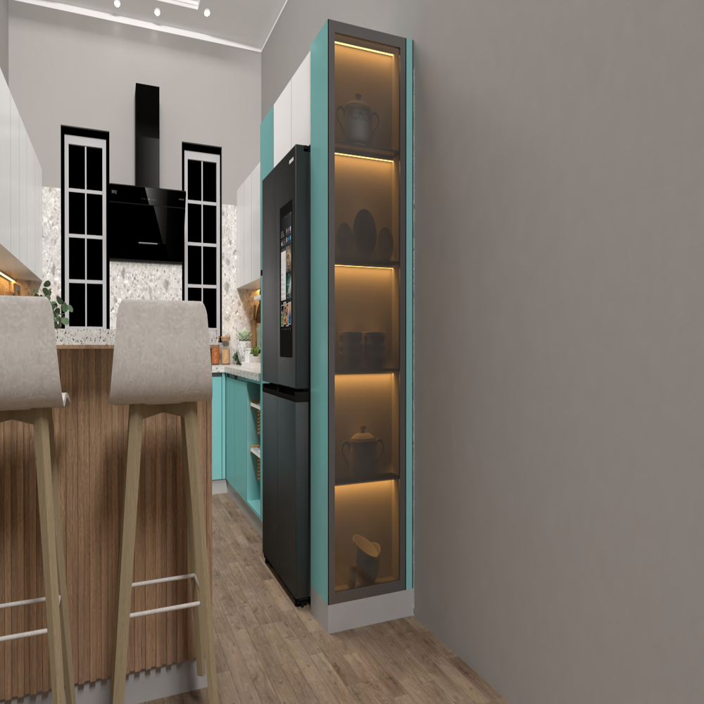 Luxury Stainless Steel Kitchen Cabinet - Color: Multicolor