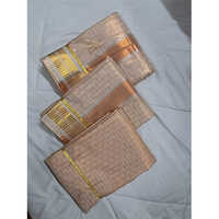 Pattu Full Tissue Gold Border Dhothi