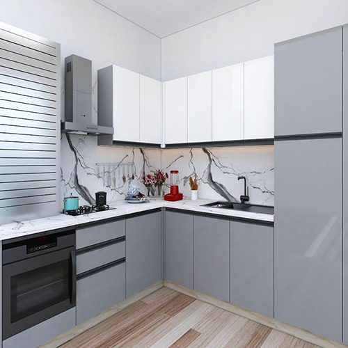 Stylish Compact Kitchen Cabinet - Material: Stainless Steel