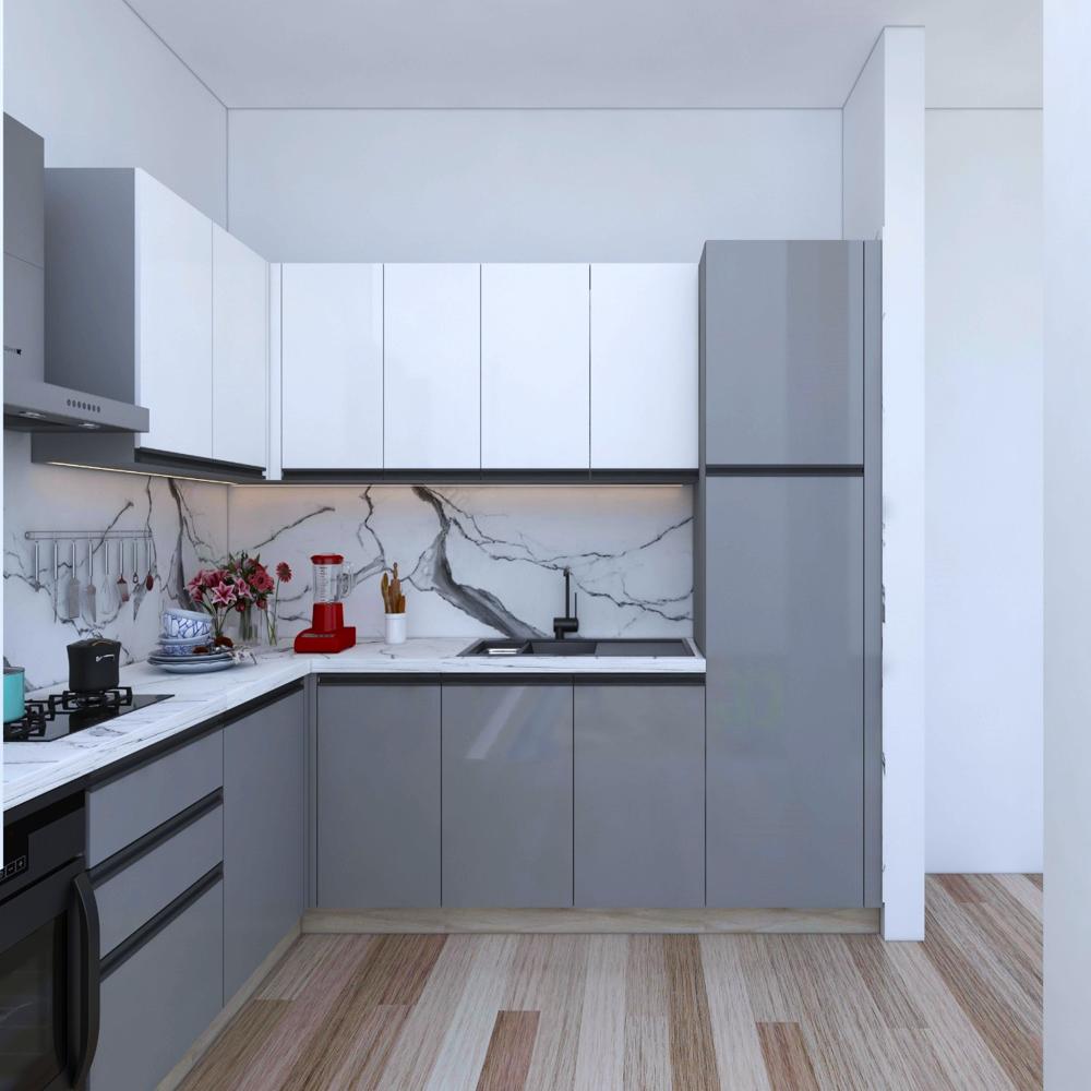 Stylish Compact Kitchen Cabinet - Material: Stainless Steel