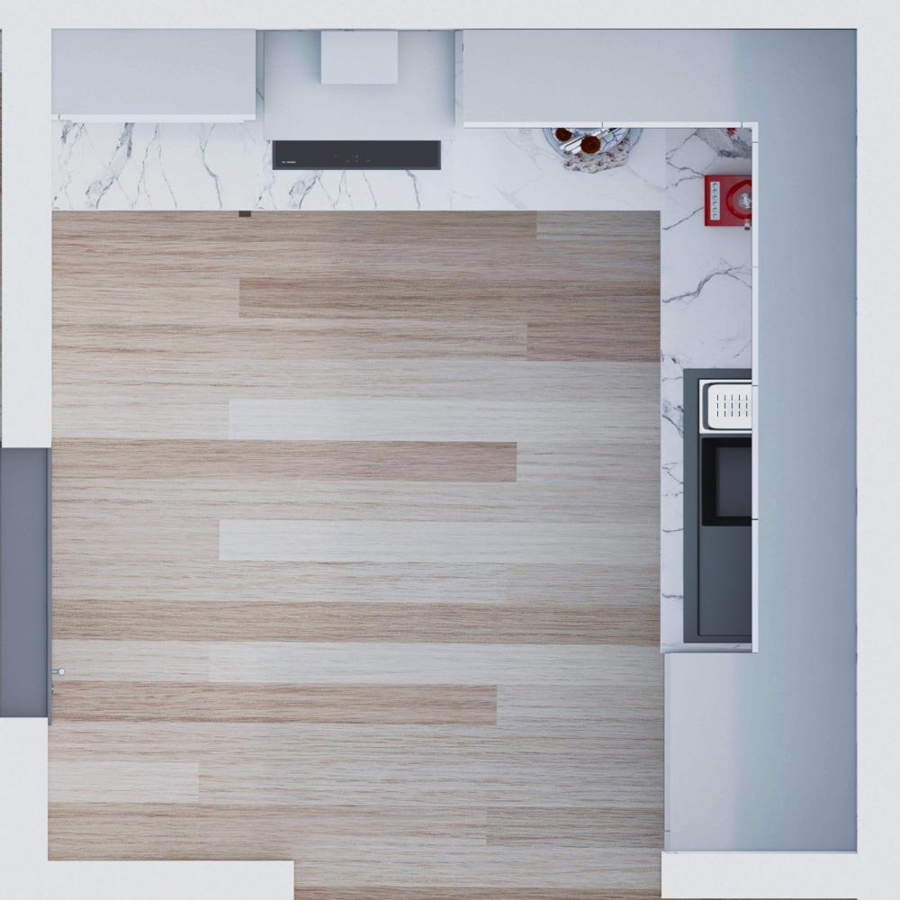 Stylish Compact Kitchen Cabinet - Material: Stainless Steel