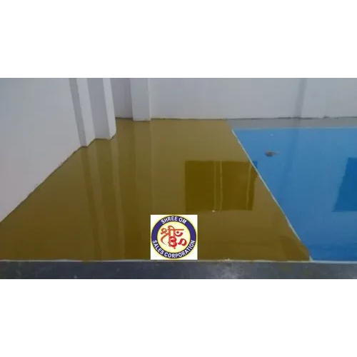 PU Floor Coating Service - Polyurethane, 1 mm Thickness, Gold Color | Roller Application, Abrasion Resistant, Anti-Algal for Diverse Industries