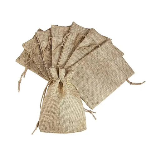 Jute Drawstring Gift Bag - Color: Brown