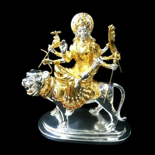 Antique Resin Sherawali Statue - Feature: Durable