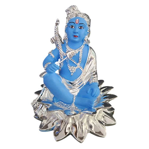 Silver Plated Ram Lalla Statue