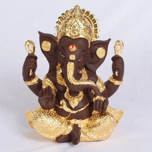 Gold Plated Sri Ganesha Statue - Feature: Durable