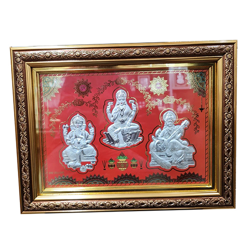 Diwali Silver Frame - Material: Glass