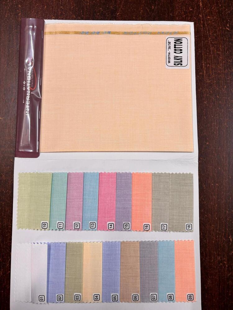 Poly Cotton - 130 Gsm, Multi Colours | Quick Dry, Shrink-resistant, Soft Texture, Woven Satin, Ideal For Stylish Shirts