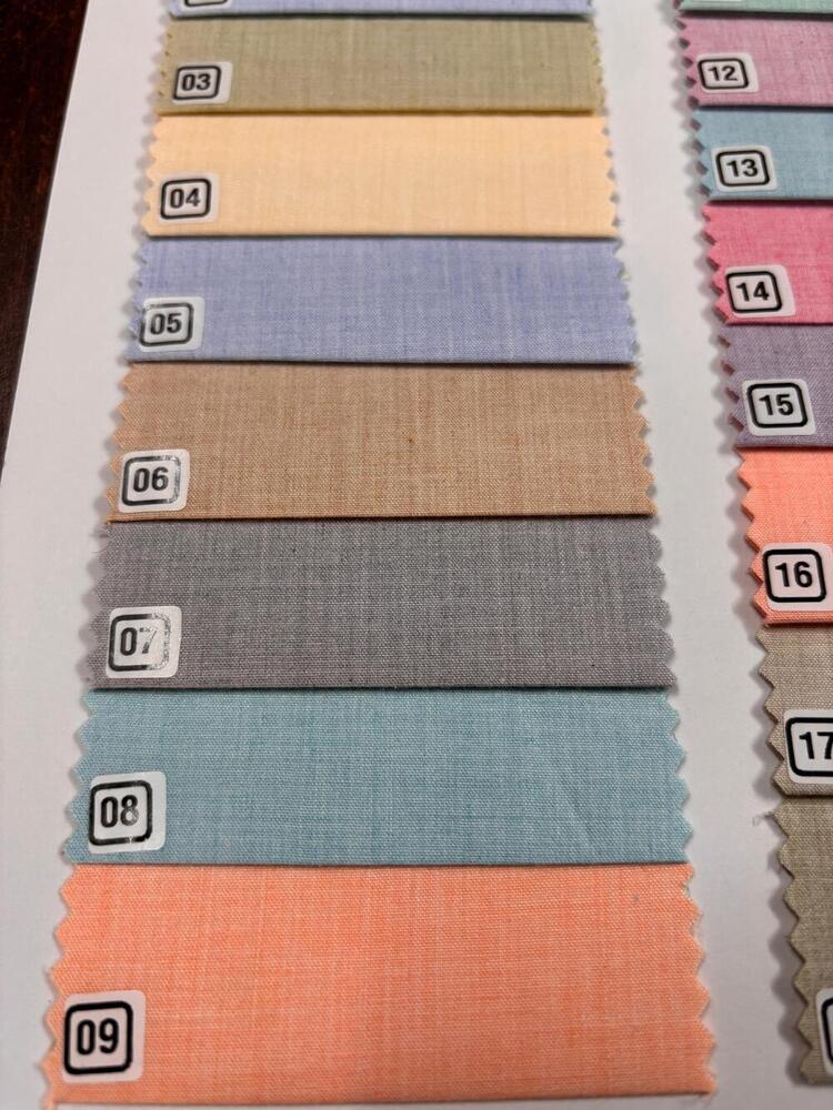 Poly Cotton - 130 Gsm, Multi Colours | Quick Dry, Shrink-resistant, Soft Texture, Woven Satin, Ideal For Stylish Shirts