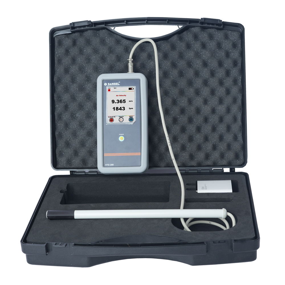 Portable Air Velocity Meter Pam-204 - Resolution: 0.01 M/S & 1 Fpm