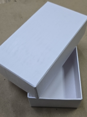 Top Bottom Gift Box - PP Material, 4x3x7.5 Inches, Glossy White Finish | Rectangular Shape, Foil Stamping, Industrial Use in Chemical Applications