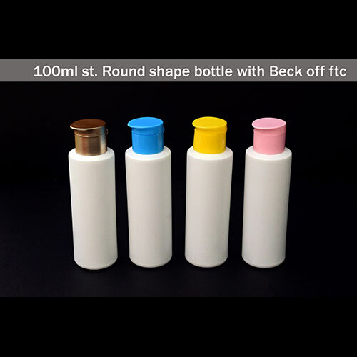 100Ml St.Round Shape Bottle With Beck-Off Ftc - Color: White