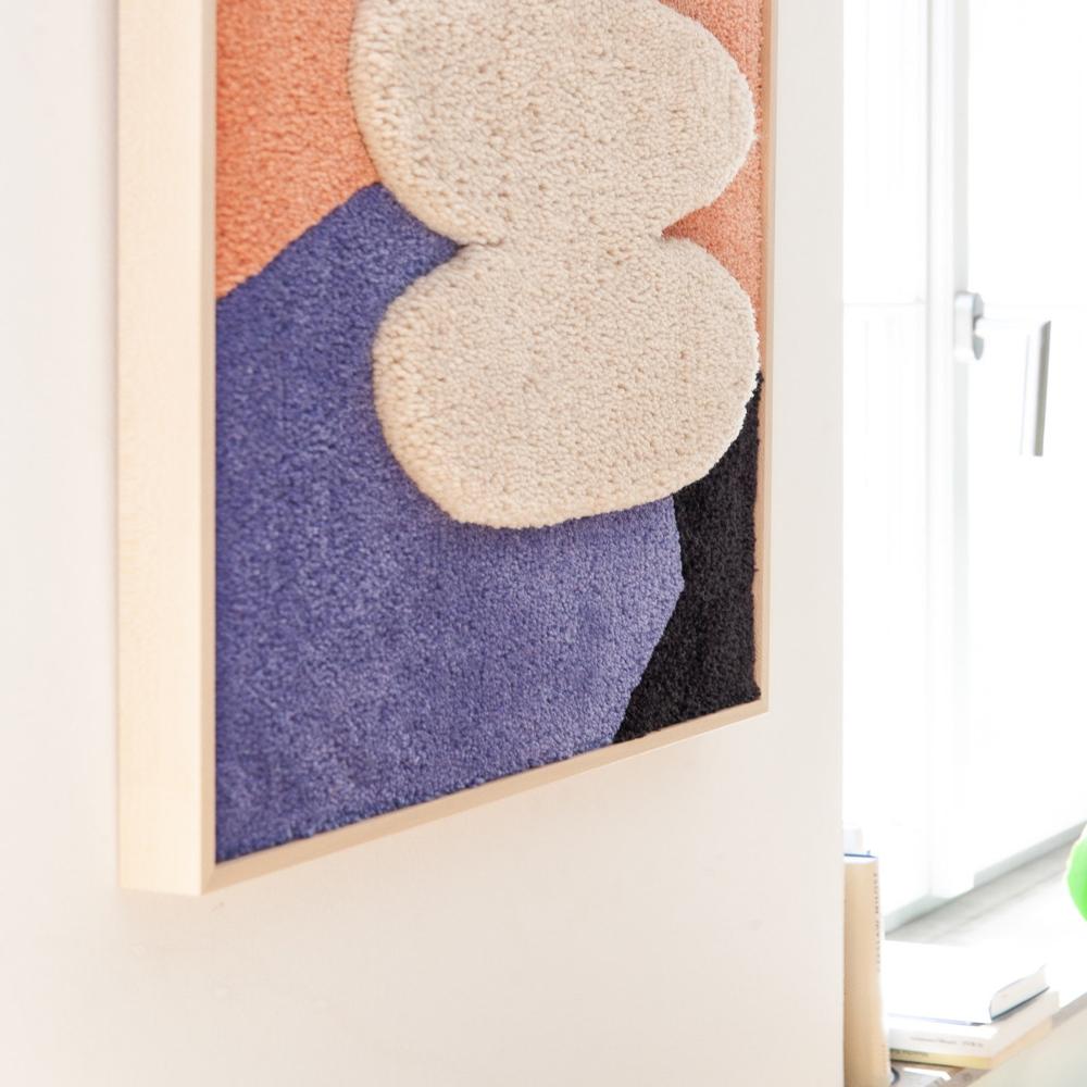 Wall Art Rug - Handmade Rectangle Standard Size Multicolour Modern Design With Unique Artistic Flair