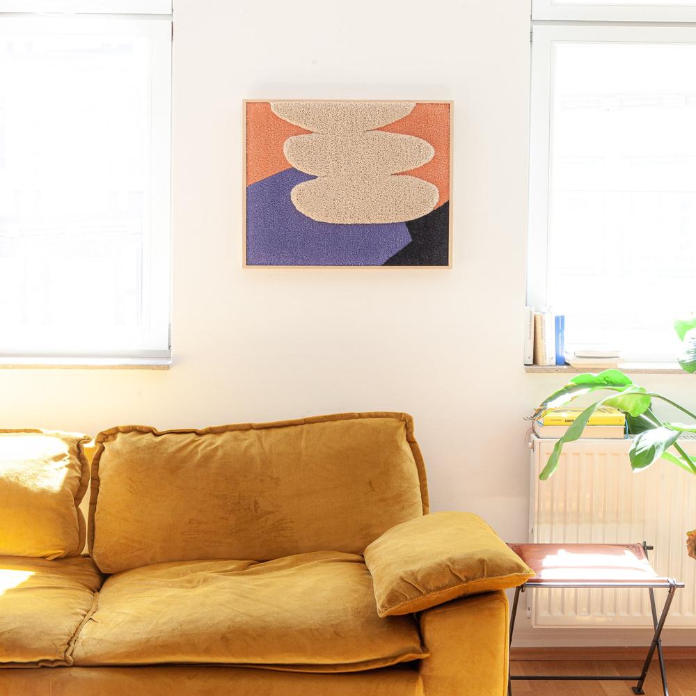 Wall Art Rug - Handmade Rectangle Standard Size Multicolour Modern Design With Unique Artistic Flair