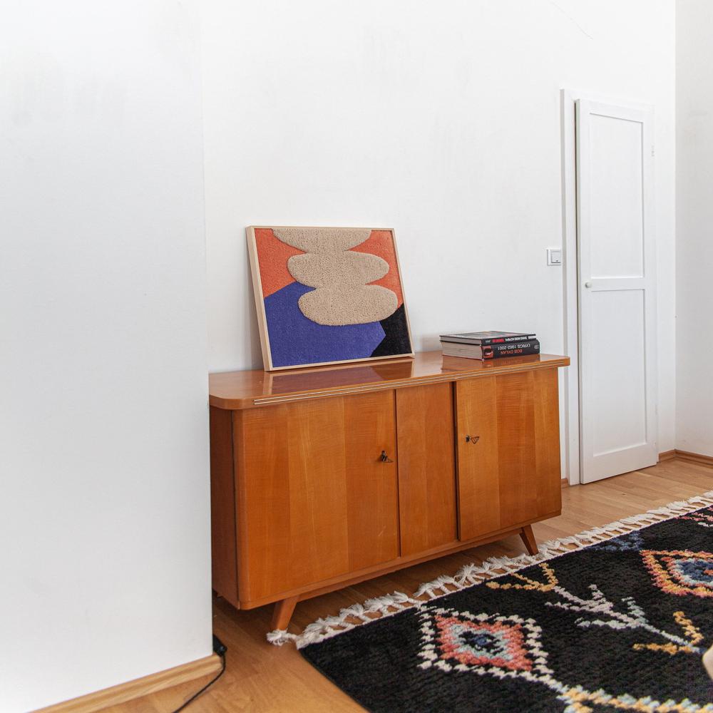 Wall Art Rug - Handmade Rectangle Standard Size Multicolour Modern Design With Unique Artistic Flair