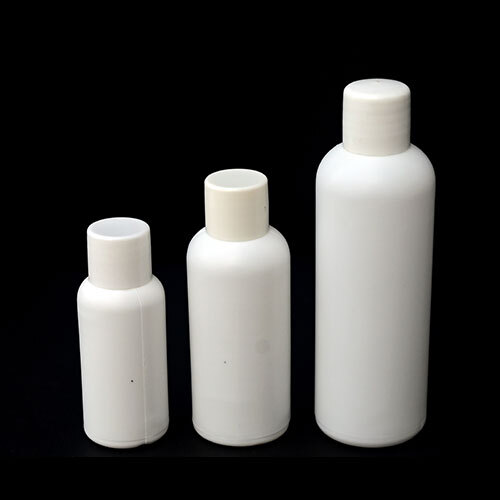 Round Shape Bottle With Simple Cap - Color: White