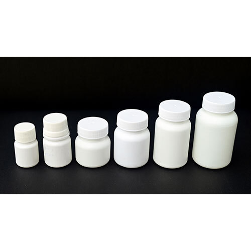 Tablet Capsule Plain Cap Container - Color: White