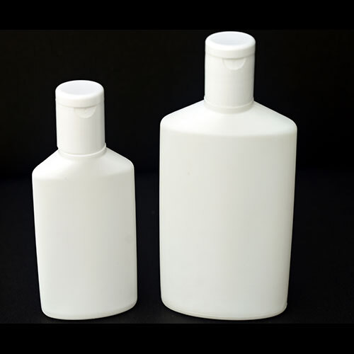 Flat Shape Lotion Oil Bottle - Color: White