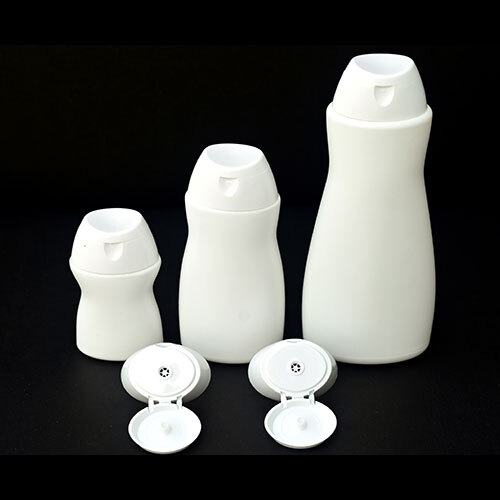 Fancy Shape Shampoo Talcum Bottle - Color: White