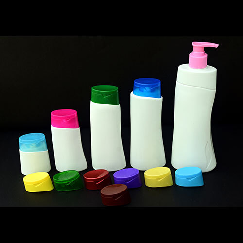 L Shape Shampoo Talcum Bottle - Color: Multicolour