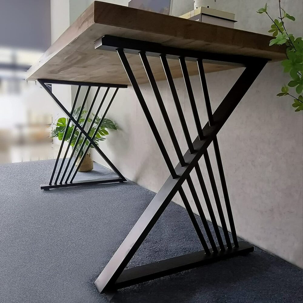 Table Rizer Leg Modern Heavy Duty Tall Black Metal Iron Desk Legs Riser,bench Furniture ...
