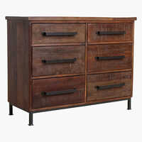 Side Board - Wooden And Iron Design, Durable Indoor Furniture With Indian Style Aesthetic
