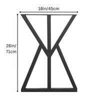 Modern Heavy Duty Tall Black Metal iron Desk Legs Riser,Bench Furniture Legs