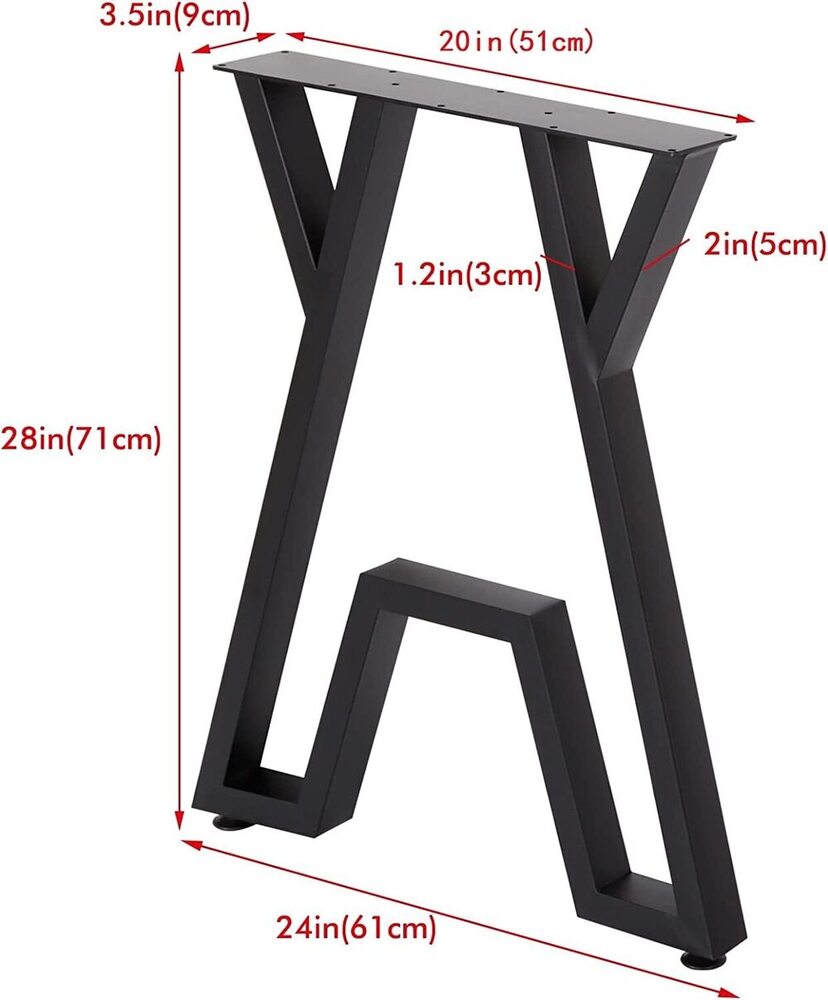 Modern Heavy Duty Tall Black Metal Iron Desk Legs Riser,Bench