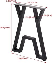 Modern Heavy Duty Tall Black Metal Iron Desk Legs Riser,Bench