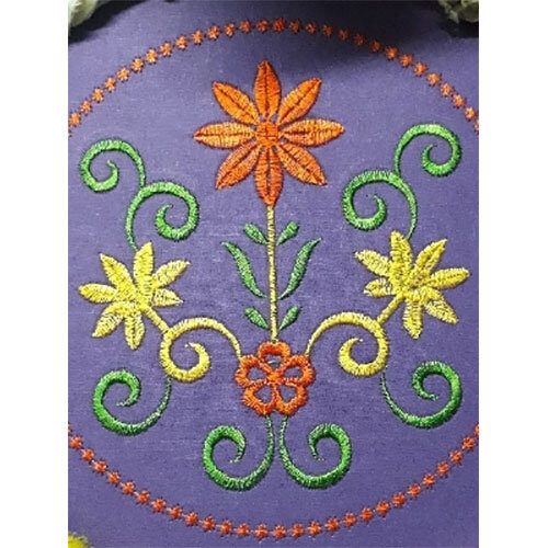 Hand Embroidery Work Cushion Cover - Color: Blue